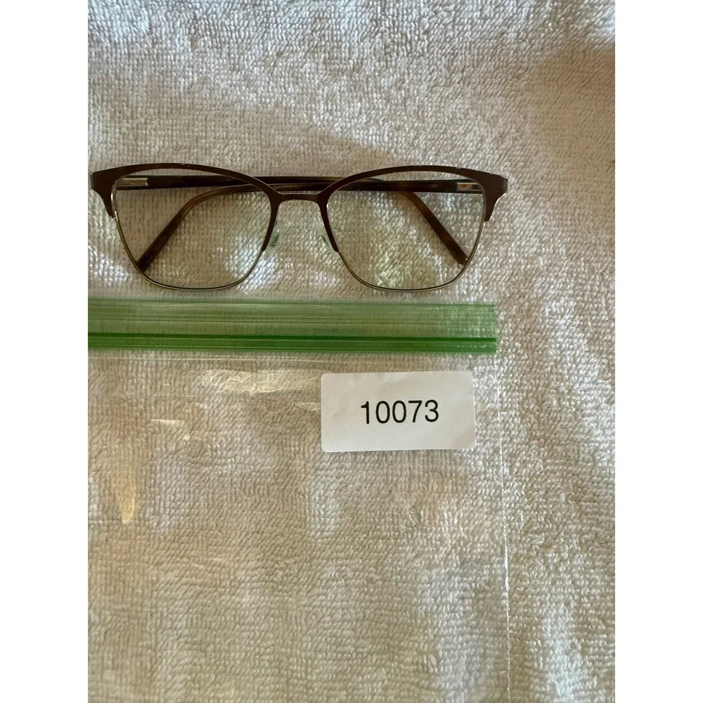 DKNY Eyeglasses Womens OS Burgundy Gold Semi Rimless Cat Eye‎ Frames